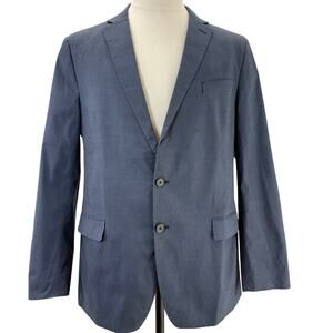 Original Penguin Men’s 44R Blue Summer Blazer Cotton Floral Lining Two Button